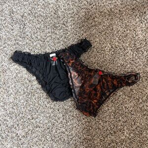 Parade Women's Black and Brown Panty Set - Medium